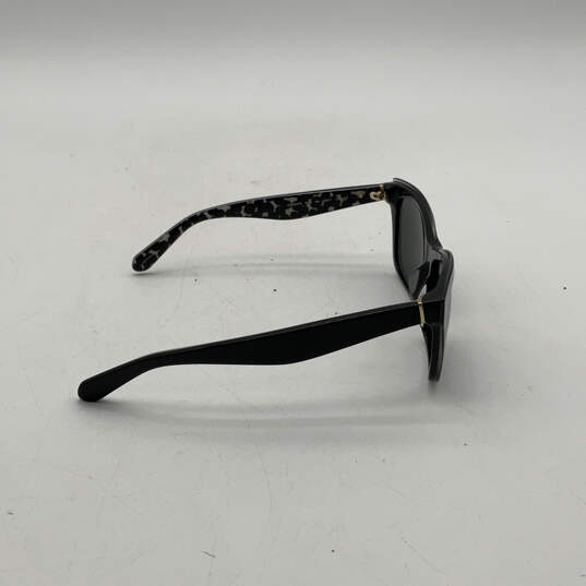 Womens 0S30 Polarized Lens Black Full Rim Cat Eye Sunglasses With Case image number 4