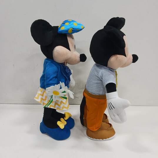 Pair of Disney Parks Mickey & Minnie Mouse Stuffed Plushies image number 5