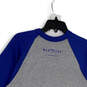 Mens Gray Blue Milwaukee Brewers Long Sleeve Pullover T-Shirt Size Medium image number 3