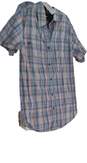 Marmot Mens Multicolor Short Sleeve Plaid Collared Dress Shirt Size S image number 3