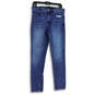 Mens Blue Denim Medium Wash 5-Pocket Design Skinny Leg Jeans Size 31X32 image number 1