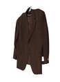 Mens Brown Long Sleeve Notch Lapel Two Button Suit Jacket Size 46R image number 2