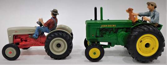 2 Ertl Die Cast Tractor Models With Driver Figures image number 4