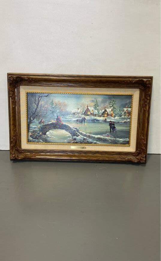 Winter Holiday Print by Marty Bell Signed. Matted & Framed image number 1