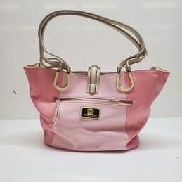 Originals by Sharif Pink Leather Tote Bag 11x10x6"