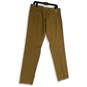 NWT Mens Brown Flat Front Slash Pocket Straight Leg Chino Pants Size 50 image number 2