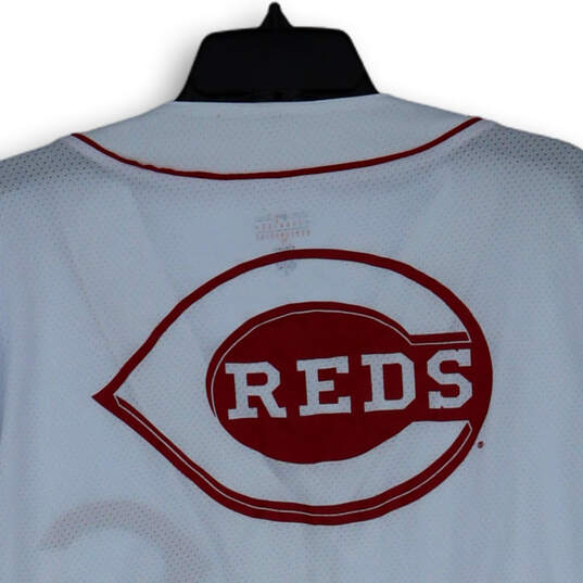 Womens White Cincinnati Reds Button Front MLB Baseball Jersey Size XL image number 4