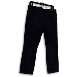 Womens Blue Medium Wash Regular Fit Pockets Denim Straight Jeans Size 12 alternative image