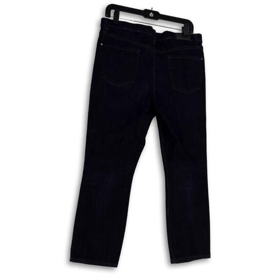 Womens Blue Medium Wash Regular Fit Pockets Denim Straight Jeans Size 12 image number 2