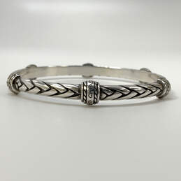 Designer Brighton Silver-Tone Rope Engraved Fashionable Bangle Bracelet alternative image