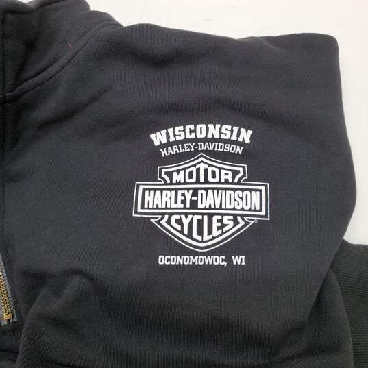 Harley Davidson Wisconsin Long Sleeve Quarter Zip Pullover Sweater NWT Size 2XL image number 4