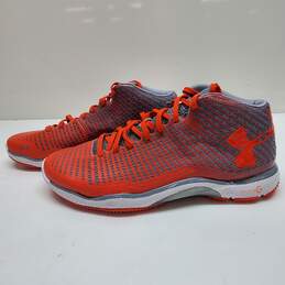 Under Armor Clutch Fit Athletic Sneakers Orange & Gray Size 13