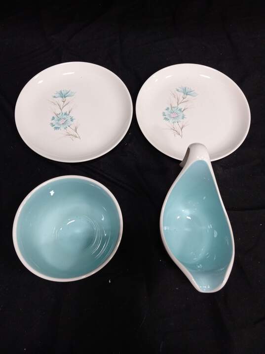 Vintage Smith and Taylor Ever Yours Blue Boutonniere Dishware image number 6
