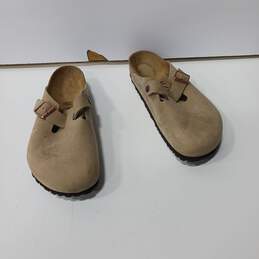 TAN BIRKENSTOCK OILED LEATHER SHOES SIZE 10