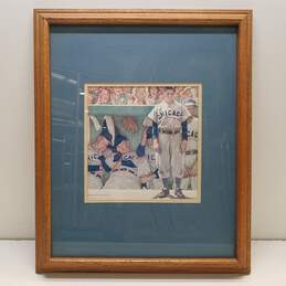 Framed & Matted Chicago Cubs Print Art by Norman Rockwell