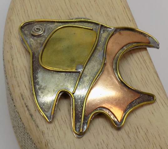 Artisan Multi Tone Fish & Angel Statement Brooches 17.5g image number 5