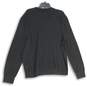 Mens Black Long Band Sleeve V-Neck Ribbed Hem Pullover Sweater Size XL image number 2