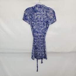 Wilfred Blue & White Patterned Belted Mini Dress WM Size XXS alternative image