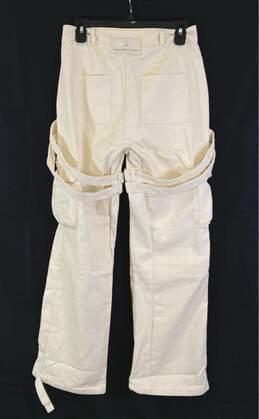 NWT Manière De Voir Womens Beige Cotton Denim Strap Straight Jeans Size 4 alternative image