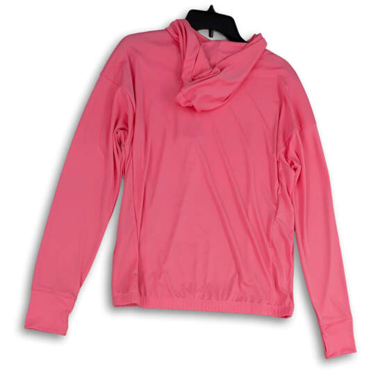 NWT Womens Pink Logo Long Sleeve Regular Fit Pullover Hoodie Size Medium image number 2