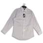 NWT Nautica Mens White Striped Spread Collar Long Sleeve Button-Up Shirt 32/33 image number 1