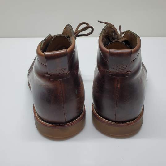 UGG Boots Via Lungarno Leather Moc Toe Ankle Chukka Boot Brown Mens Size US  9.5 image number 6