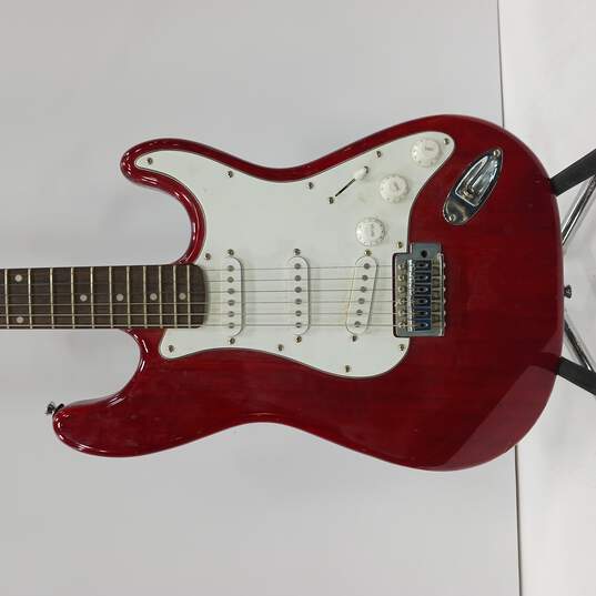 Jay Turser Red Strat Style Electric RH Guitar image number 3