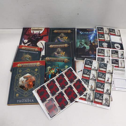 Bundle of Assorted Warhammer Age of Sigmar Books and Other Accessories image number 1