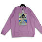 NWT Mens Purple Graphic Print Long Sleeve Pullover Sweatshirt Size 2XL image number 1