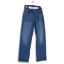 Abercrombie & Fitch Womens Blue Denim Stretch Straight Leg Jeans Size 29/8L