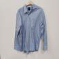 Eric Sana Blue Button Up Shirt Men's Size 18.5/46 image number 1