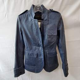 Rachel Zoe Cerulean Leather Style Jacket Size 2