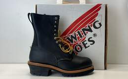 Red Wing Shoes Leather Safety Logger Boots Black 8.5