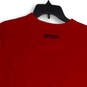 Womens Red V-Neck Short Sleeve Pullover T-Shirt Size X-Large image number 4