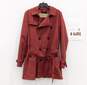 Women's Burberry Brit Red Trench Coat Size M image number 1
