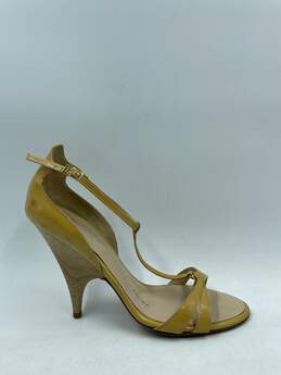 Authentic Giuseppe Zanotti T-Strap Yellow Patent Sandals W 5