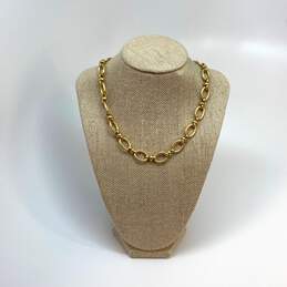 Designer Juicy Couture Gold-Tone Toggle Clasp Fashionable Link Chain Necklace