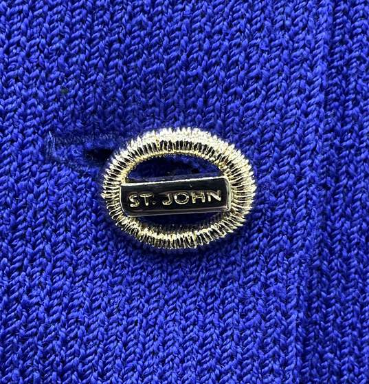St. John Women's Blue Knit Blazer image number 9