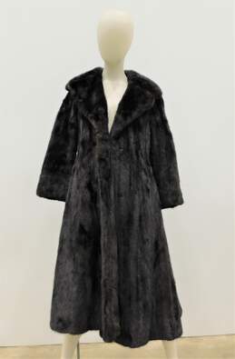 Vintage Dark Brown Full Length Women's Mink Fur Coat