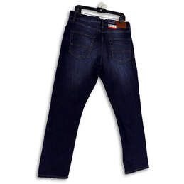 NWT Mens Blue Denim Medium Wash Stretch Pockets Straight Jeans Size 34x32 alternative image