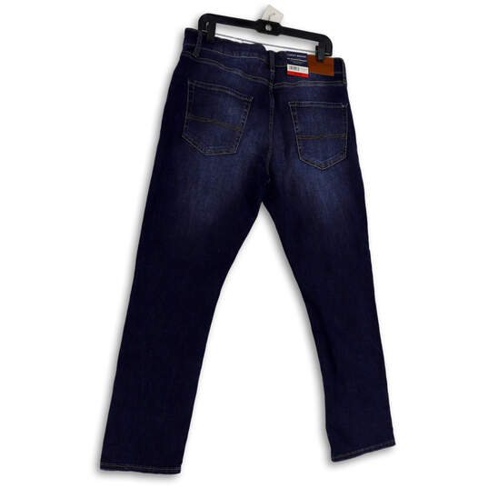 NWT Mens Blue Denim Medium Wash Stretch Pockets Straight Jeans Size 34x32 image number 2
