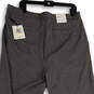 NWT Mens Gray Striped Flat Front Slash Pockets Dress Pants Size 38/32 image number 2