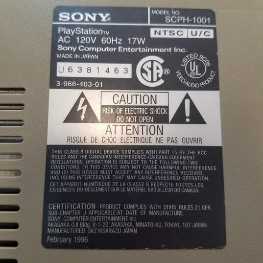 Sony Playstation SCPH-1001 console - gray >>FOR PARTS OR REPAIR<< image number 6