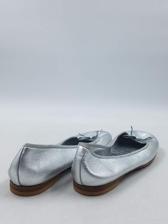 Authentic Prada Silver Ballet Flats W 5.5 image number 4
