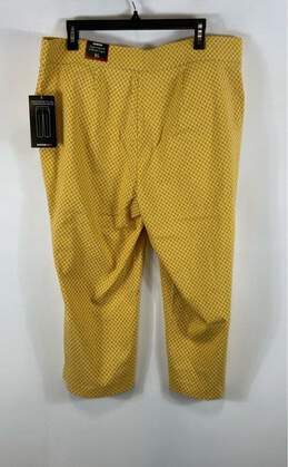 NWT Avenue Womens Yellow Geometric Slit Super Stretch Pull-On Capri Pants Sz 16 alternative image
