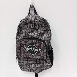 Hard Rock Café Unisex Gray Canvas Backpack