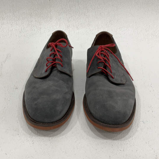 Mens 20-4379 Gray Suede Round Toe Lace-Up Oxford Dress Shoes Size 10.5 image number 2