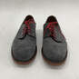 Mens 20-4379 Gray Suede Round Toe Lace-Up Oxford Dress Shoes Size 10.5 image number 2