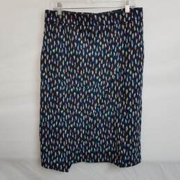 Maeve abstract print faux wrap lined pencil skirt 12 alternative image