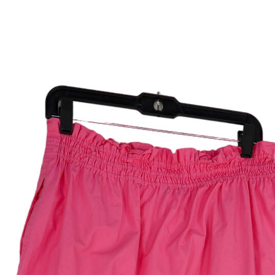 Womens Pink Elastic Waist Pleated Front Pockets Pull-On Mini Skirt Size 10 image number 4
